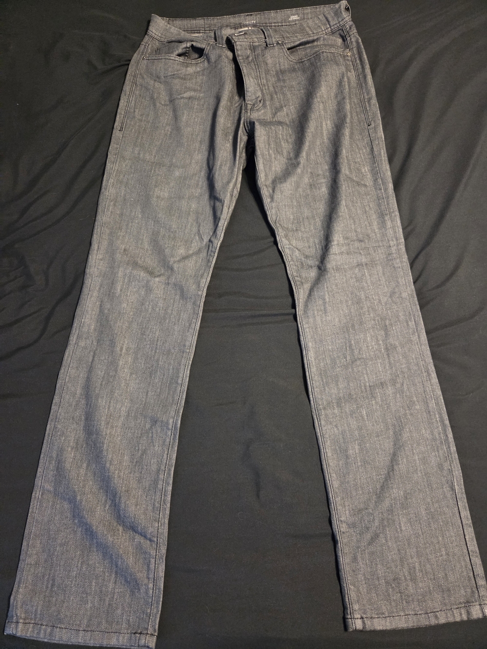 Fidelity Denim Straight Jeans in Charcoal Gray Size 38